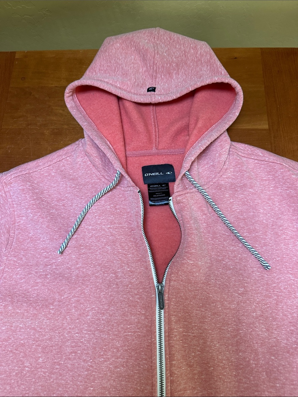 O'Neill Men's Pale Orange Zip-Up Hoodie